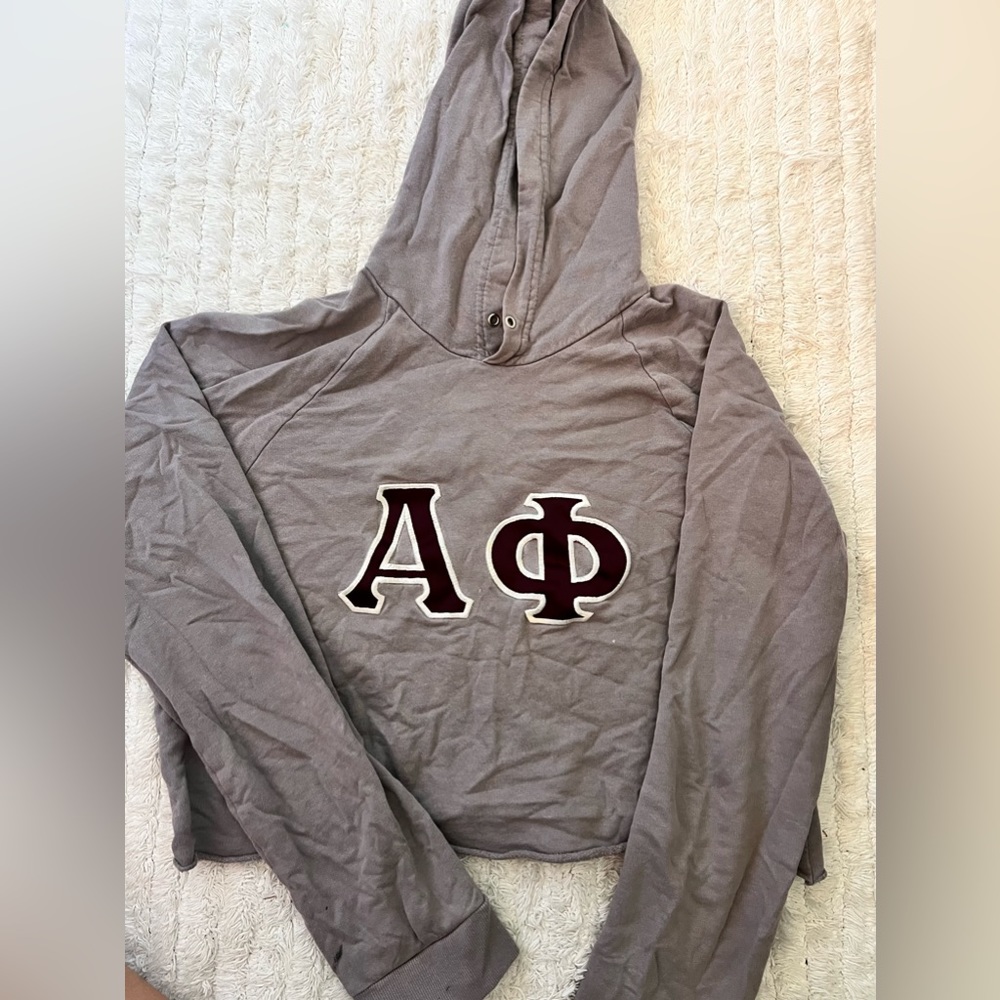 Cropped Light Purple/Grey Alpha Phi Jacket